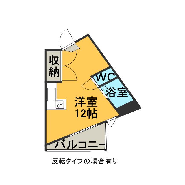 アメニティ21(ワンルーム/2階)の間取り写真