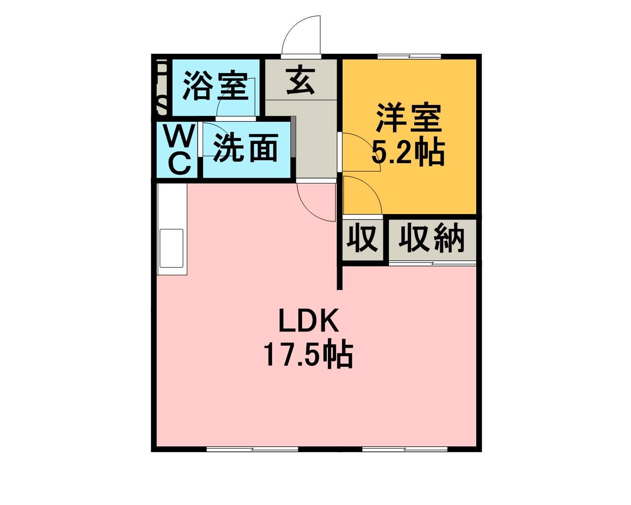 アーバンハイツNIWA(1LDK/1階)の間取り写真