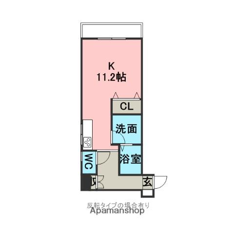 エクセル21(1DK/4階)の間取り写真