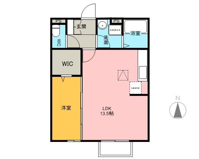 ミラベラ(1LDK/2階)の間取り写真