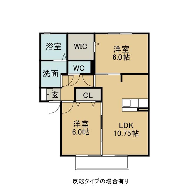 サンパティーク(2LDK/1階)の間取り写真