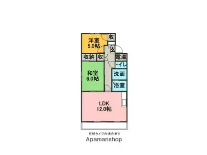 Mグランデ安永(2LDK/2階)の間取り写真