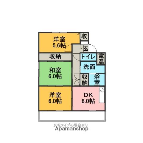 ベルウッド和泉(3DK/3階)の間取り写真