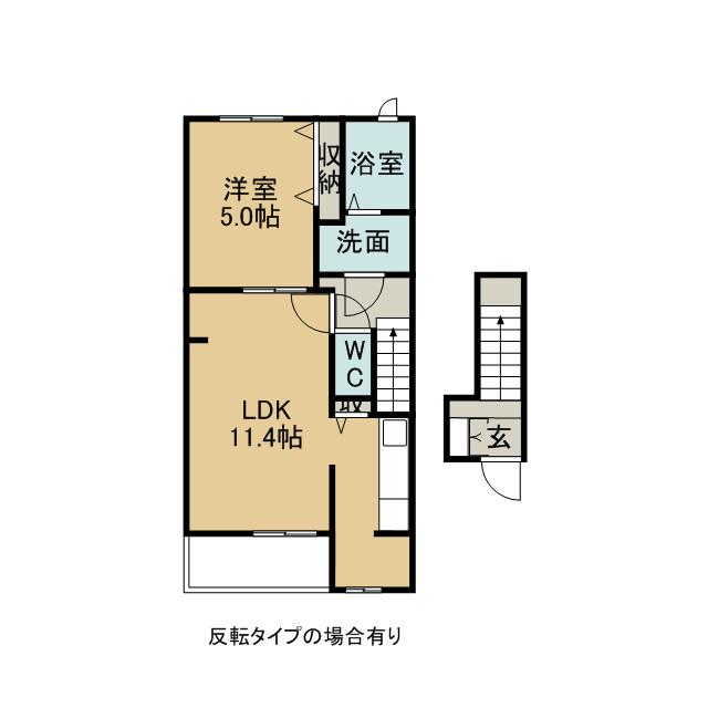 GM グローリー(1LDK/2階)の間取り写真