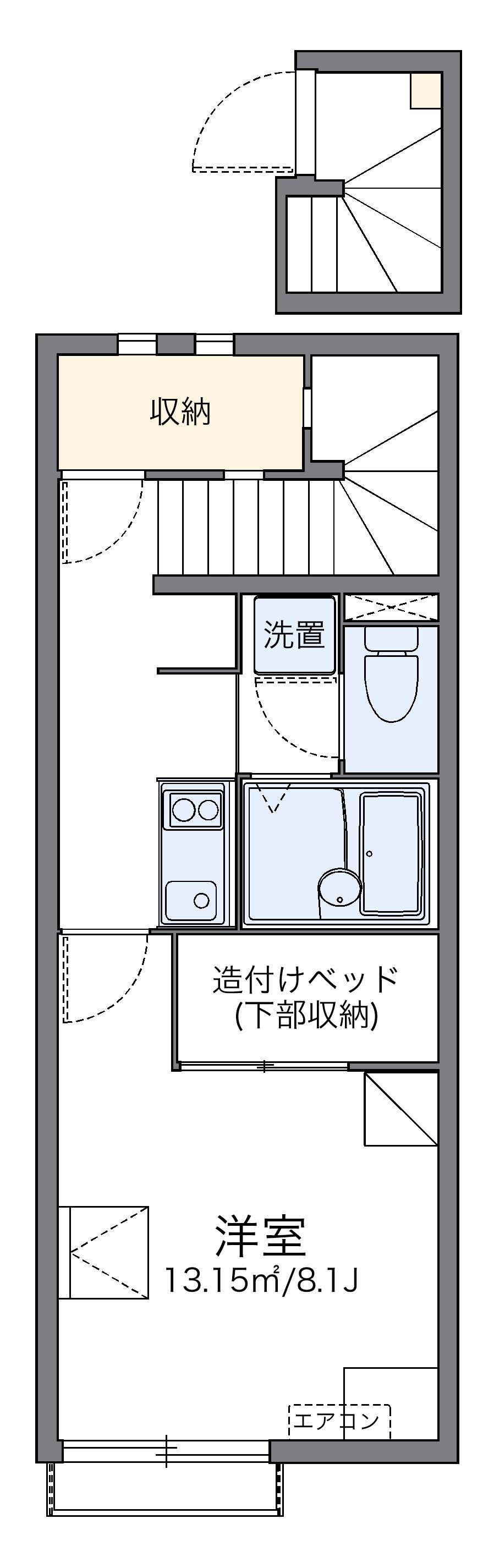 レオネクストJ Y ファイブ(1K/2階)の間取り写真