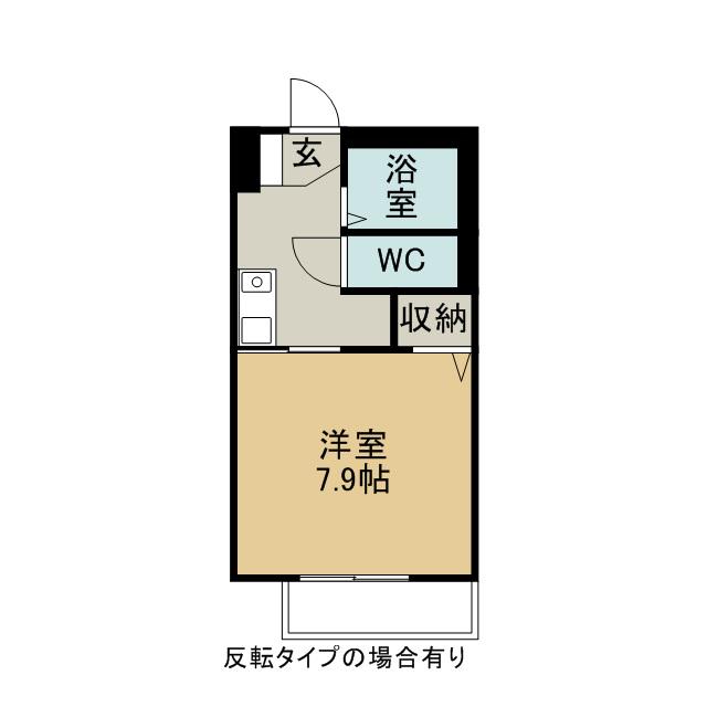 アルモア長島(1K/1階)の間取り写真