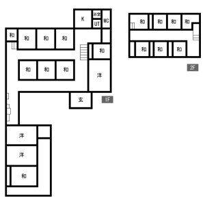 三重県いなべ市 2階建 築45年(6LDK)の間取り写真