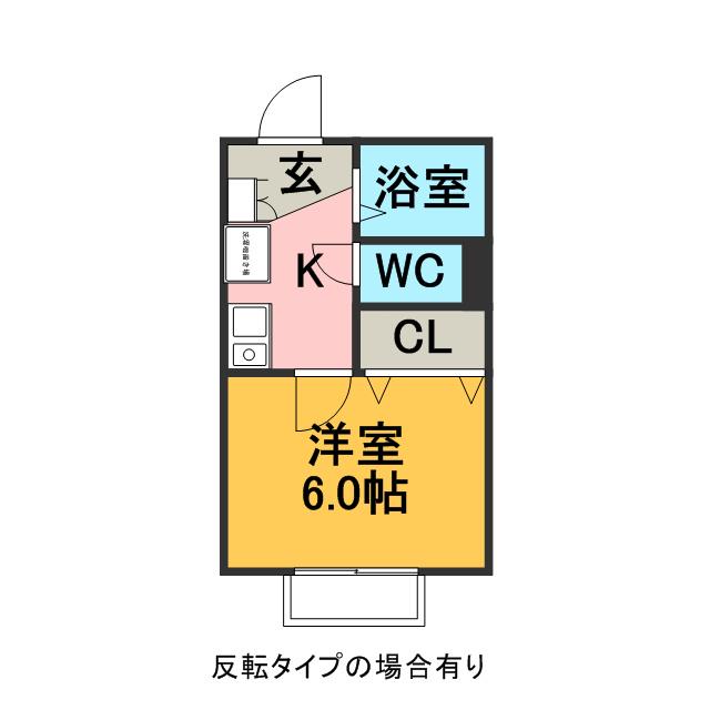 メゾン アイリス(1K/1階)の間取り写真