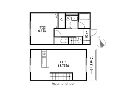 ＺＥＮ　Ｒ(1LDK)の間取り写真