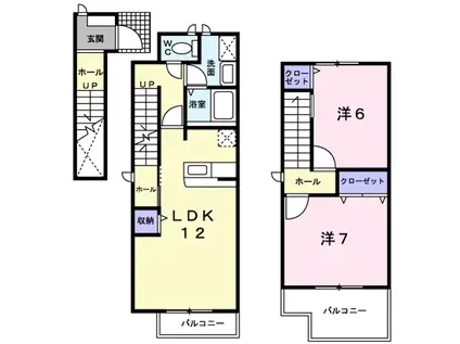 サニーレジデンス(2LDK/2階)の間取り写真