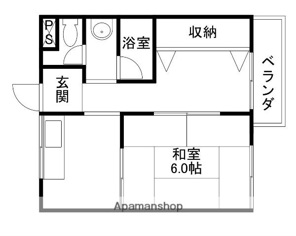 鈴木マンション(1K/2階)の間取り写真