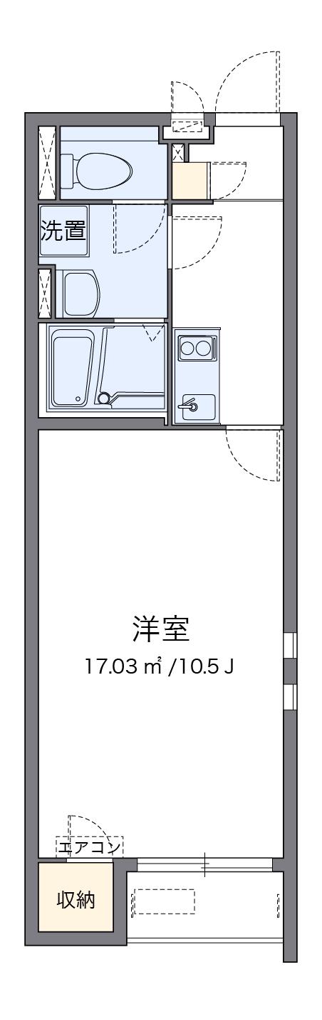 クレイノYAMAKI(1K/1階)の間取り写真
