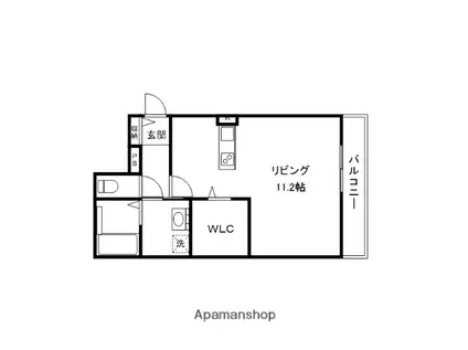 イストワール船町(ワンルーム/1階)の間取り写真