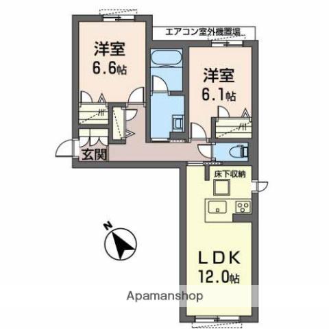 メゾンナカノ(2LDK/1階)の間取り写真