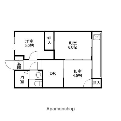コーポナカムラ(3DK/2階)の間取り写真