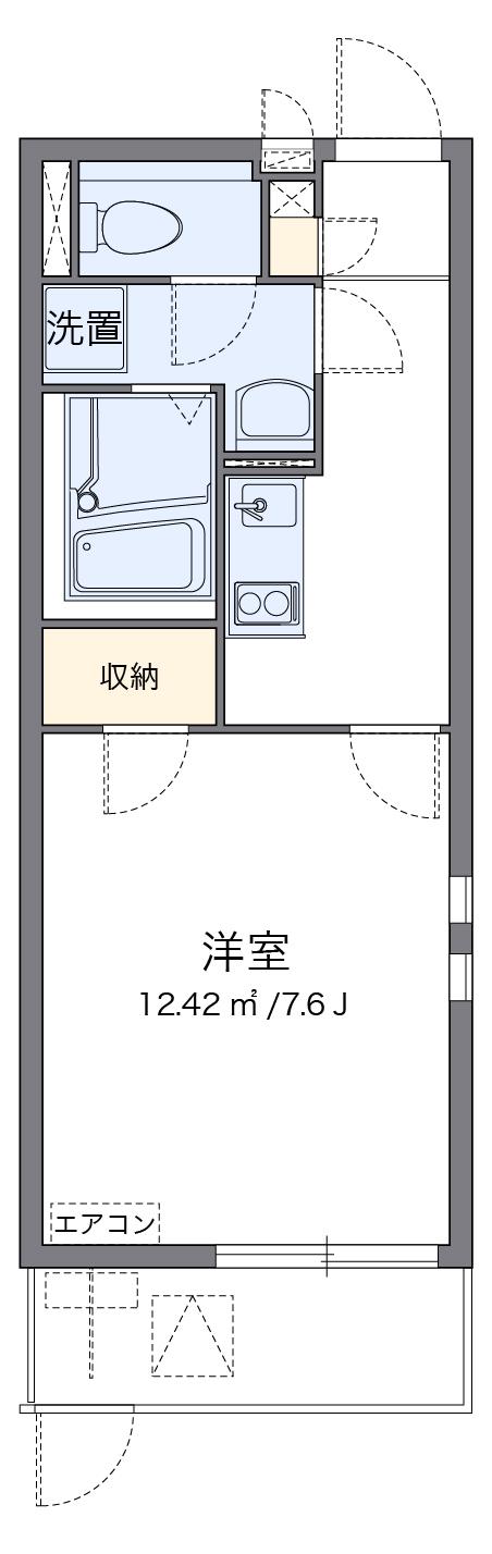 クレイノM TAMAKICHO(1K/1階)の間取り写真