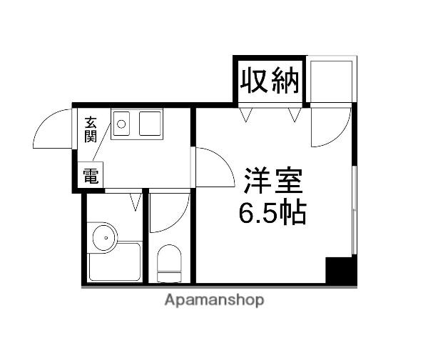 湖西線 堅田駅 徒歩2分 5階建 築28年(1K/4階)の間取り写真