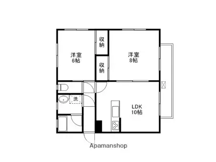 サニーハイツ(2LDK/2階)の間取り写真