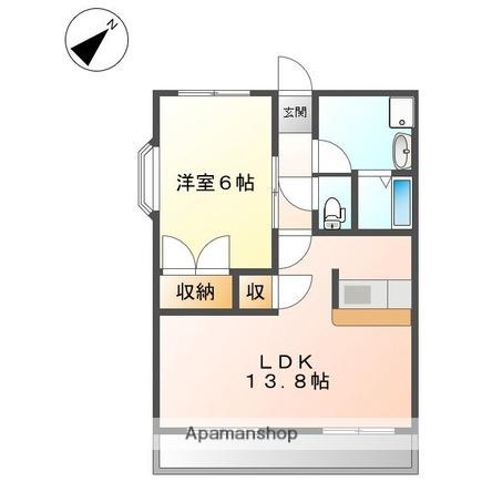 ボヌールエスパースⅠ(1LDK/2階)の間取り写真