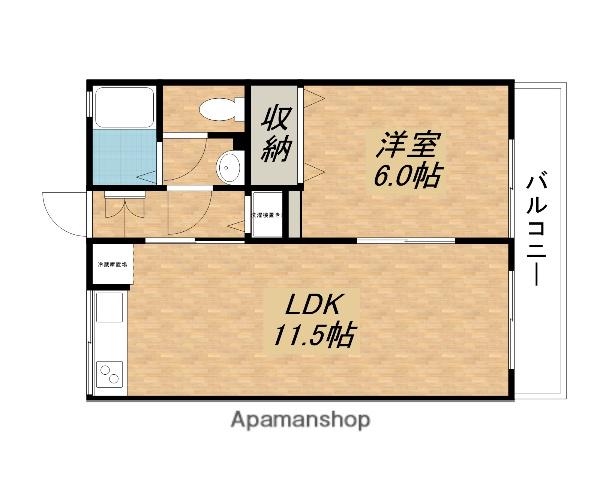 シュペリュール(1LDK/2階)の間取り写真