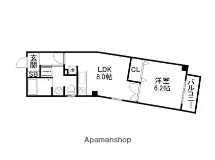 AMBELLIR(1LDK/5階)の間取り写真