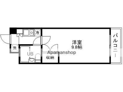 カレッジハウス奥井(1K/4階)の間取り写真