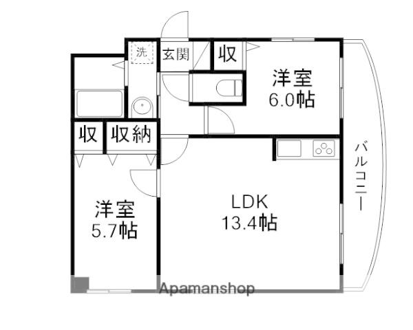 ハーマニーサイトウ(2LDK/2階)の間取り写真