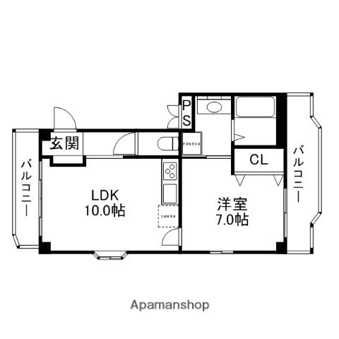 マンションVENW(1LDK/1階)の間取り写真