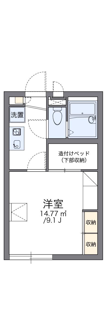 レオパレスめぞん恵智川(1K/2階)の間取り写真