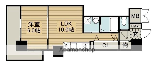 ロイヤルレジェンド西大津弐番館(1LDK/4階)の間取り写真