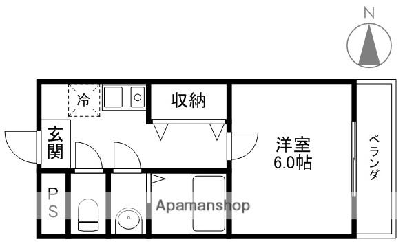 メゾン愛荘(1K/4階)の間取り写真