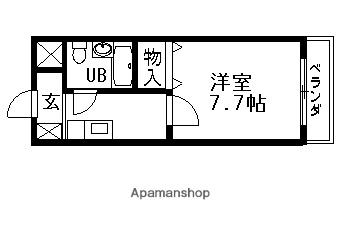 メイプル東名坂弐番館(1K/1階)の間取り写真
