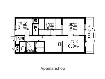 グリーンセピア223(3LDK/1階)の間取り写真