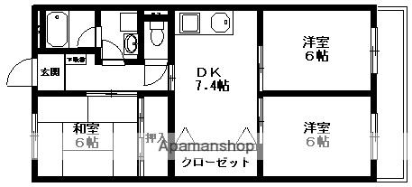 コーポサンライズ(3DK/2階)の間取り写真