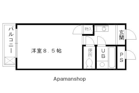 サーパスシャイン(1K/2階)の間取り写真