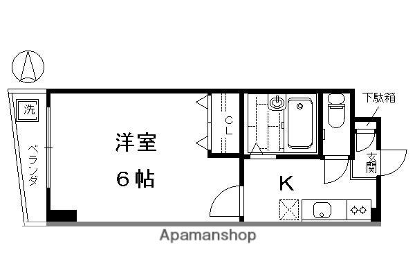 ハイツ本瓦(1K/3階)の間取り写真