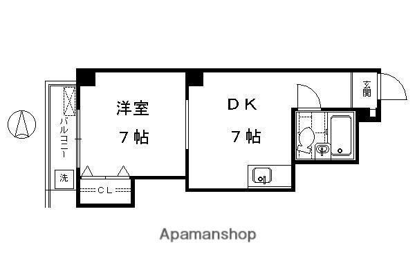 ROYAL河原町五条(1DK/6階)の間取り写真