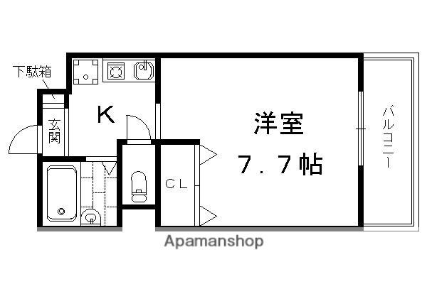 ベルコート94(1K/4階)の間取り写真