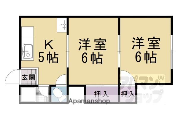 三恵マンション(2K/2階)の間取り写真