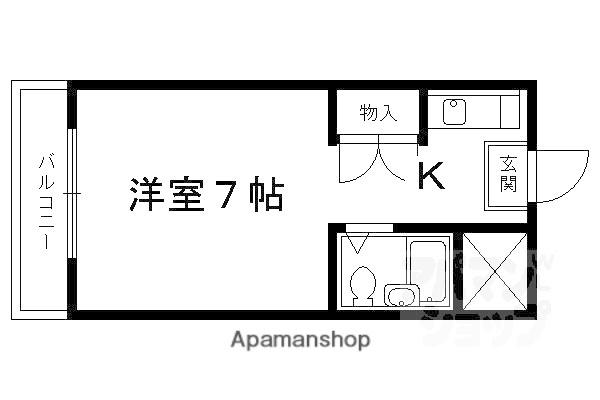 サンリット(1K/4階)の間取り写真