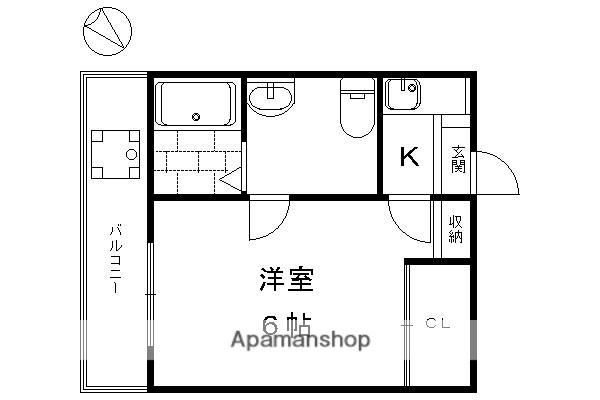 大喜マンション(1K/3階)の間取り写真