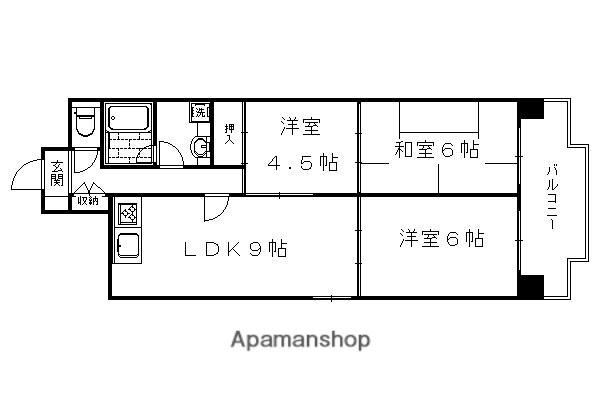 パークテラス桂川(3LDK/1階)の間取り写真