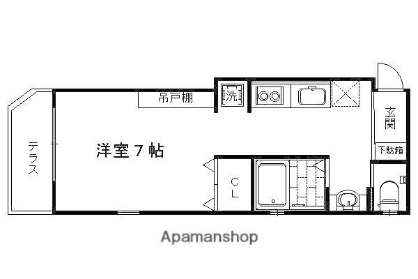 プリオーレ中堂寺(1K/1階)の間取り写真