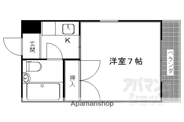 バルーンクラブI.II(1K/3階)の間取り写真