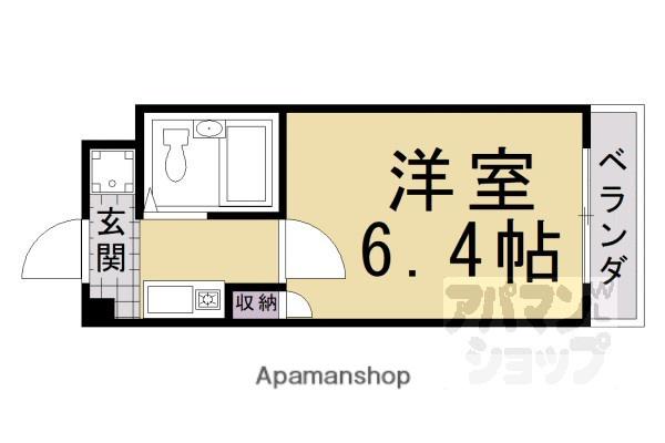 ジュネス東山(1K/3階)の間取り写真