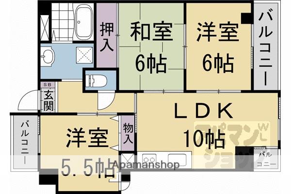 グレース吉祥(3LDK/2階)の間取り写真