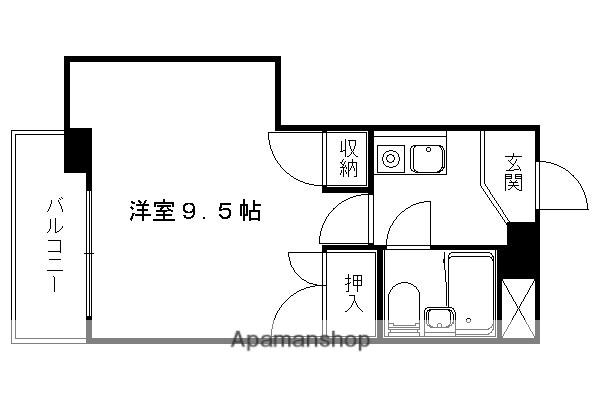 ピアッツァ・アルテ(1K/4階)の間取り写真