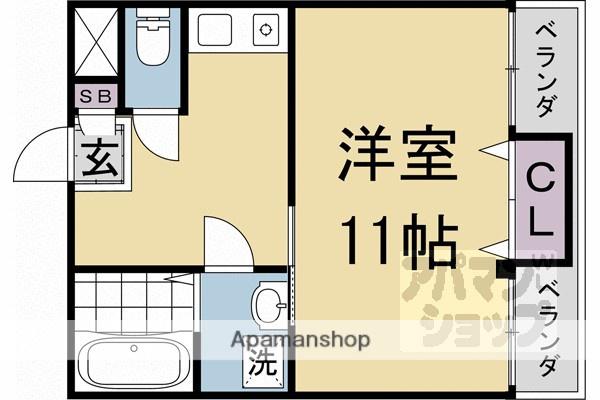 チェリーアート東山(1K/1階)の間取り写真