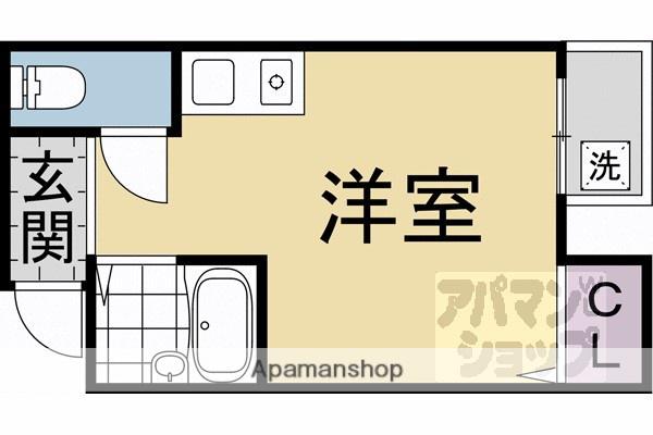 チェリーアート東山(1K/3階)の間取り写真