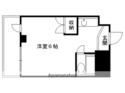 アルページュ桃山(1K/2階)の間取り写真